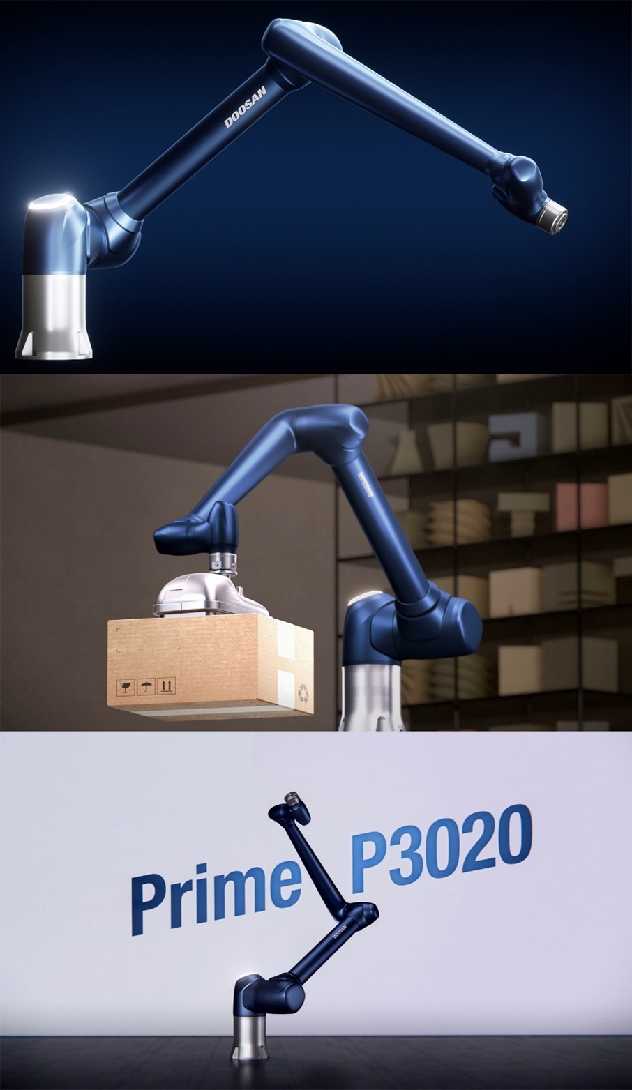 ▲팔레타이징 전용 협동로봇 P시리즈 랜더링 이미지
